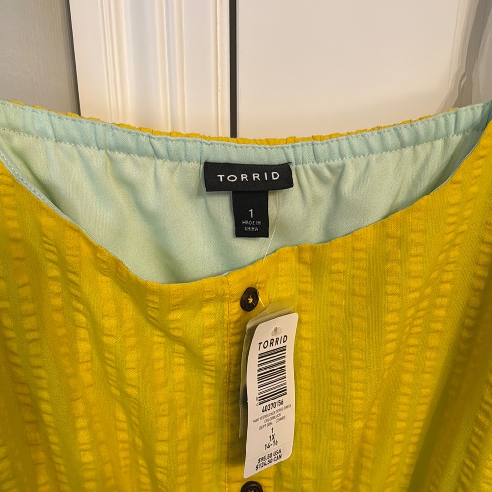 Torrid Maxi Challis Tiered Dress  Size 1 - Picture 6 of 9